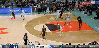 传射建功！库里反击得手后助巴特勒三分穿针 率队保持大比分领先